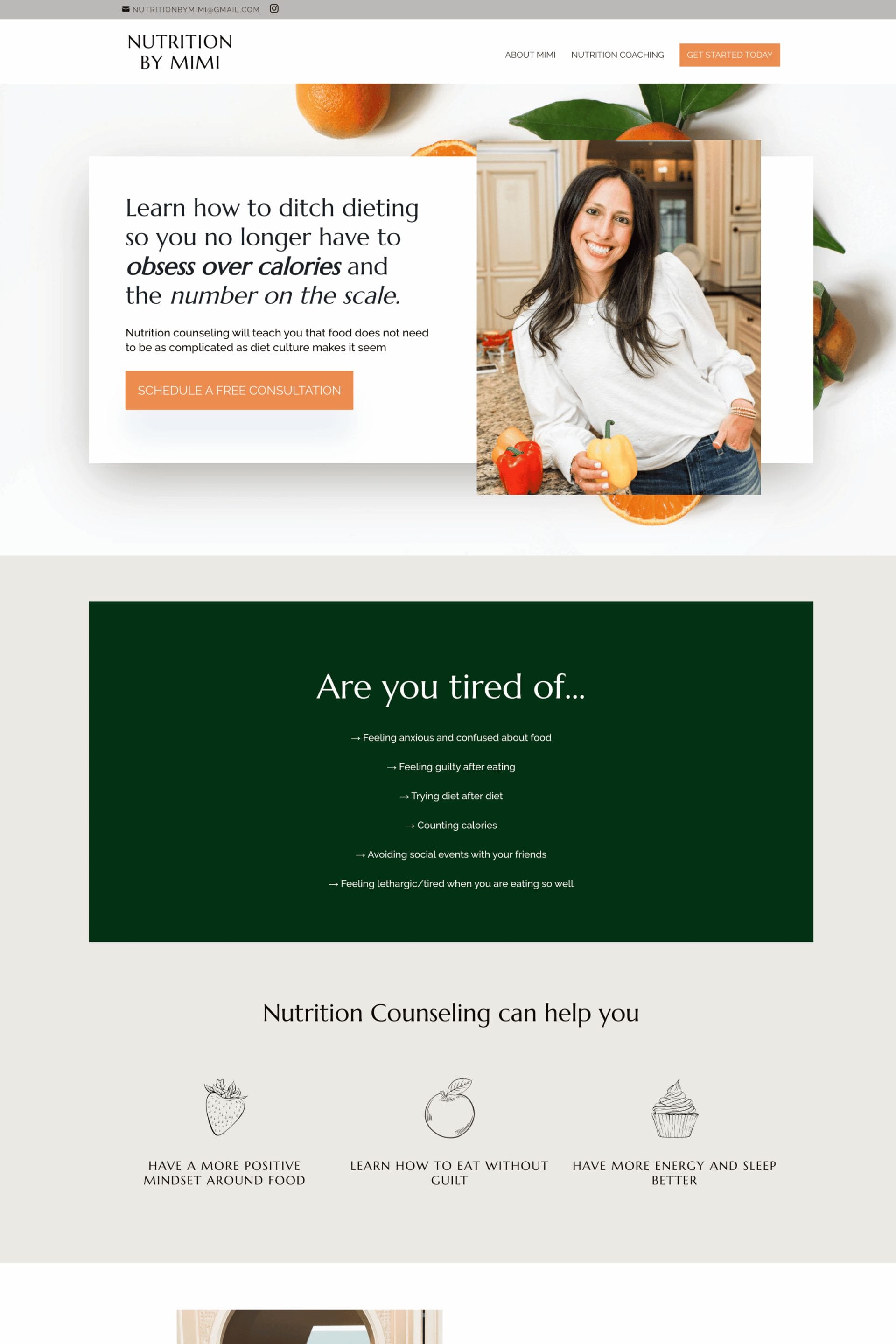 nutrition by mimi dietitian website