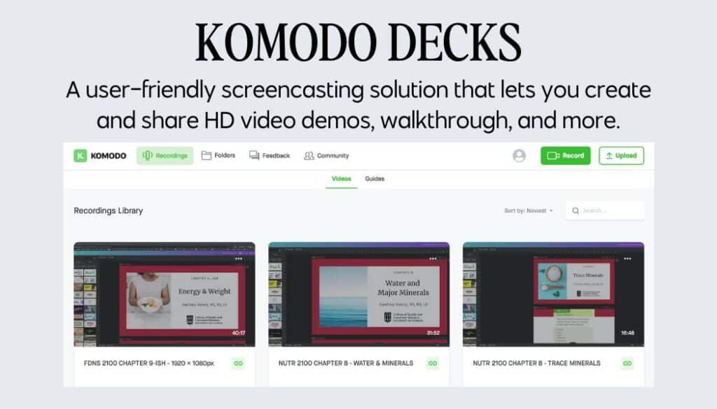 komodo decks is great for private practices who need an alternative to loom