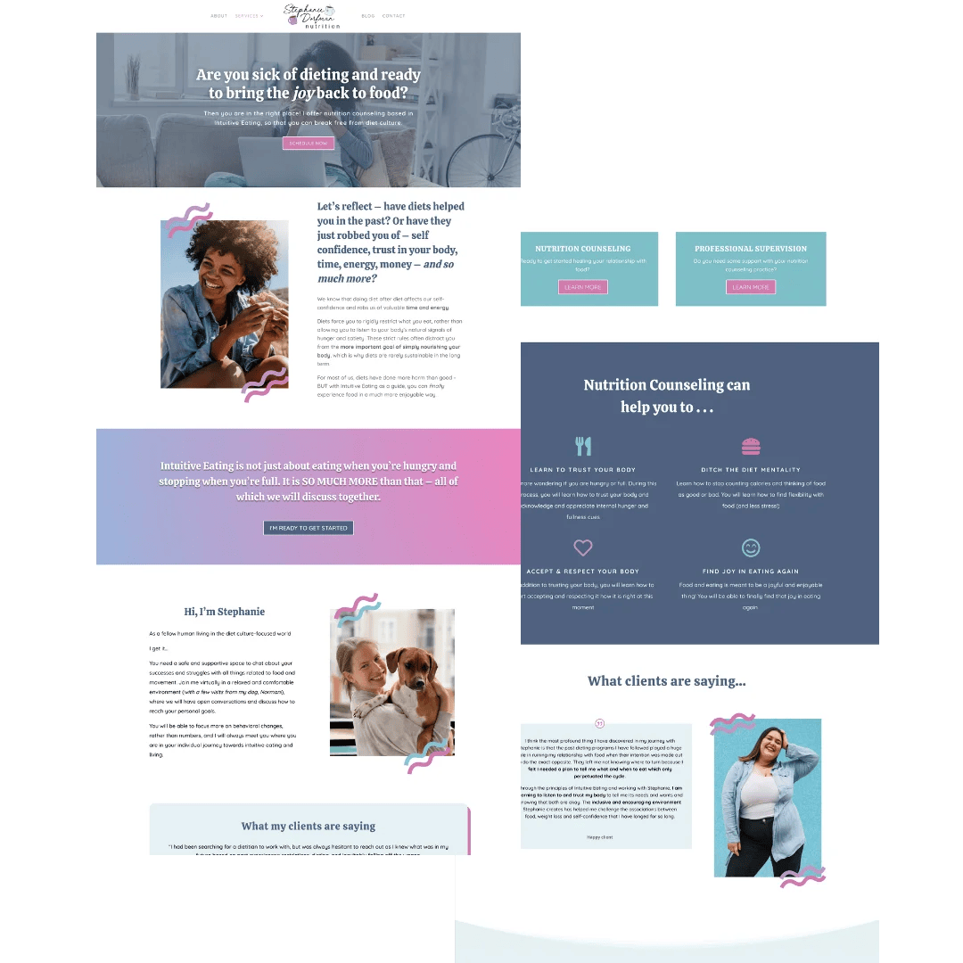 Stephanie Dorfman, Branding & Website for Intuitive Eating Dietitian