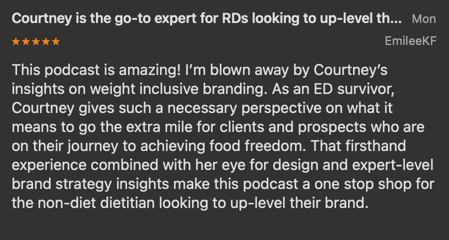 dietitian turned designer reviews