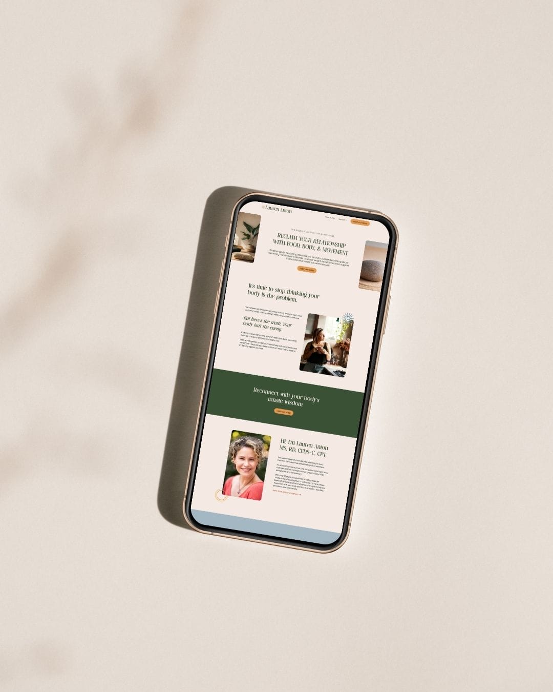 signature branding and website weight inclusive dietitian